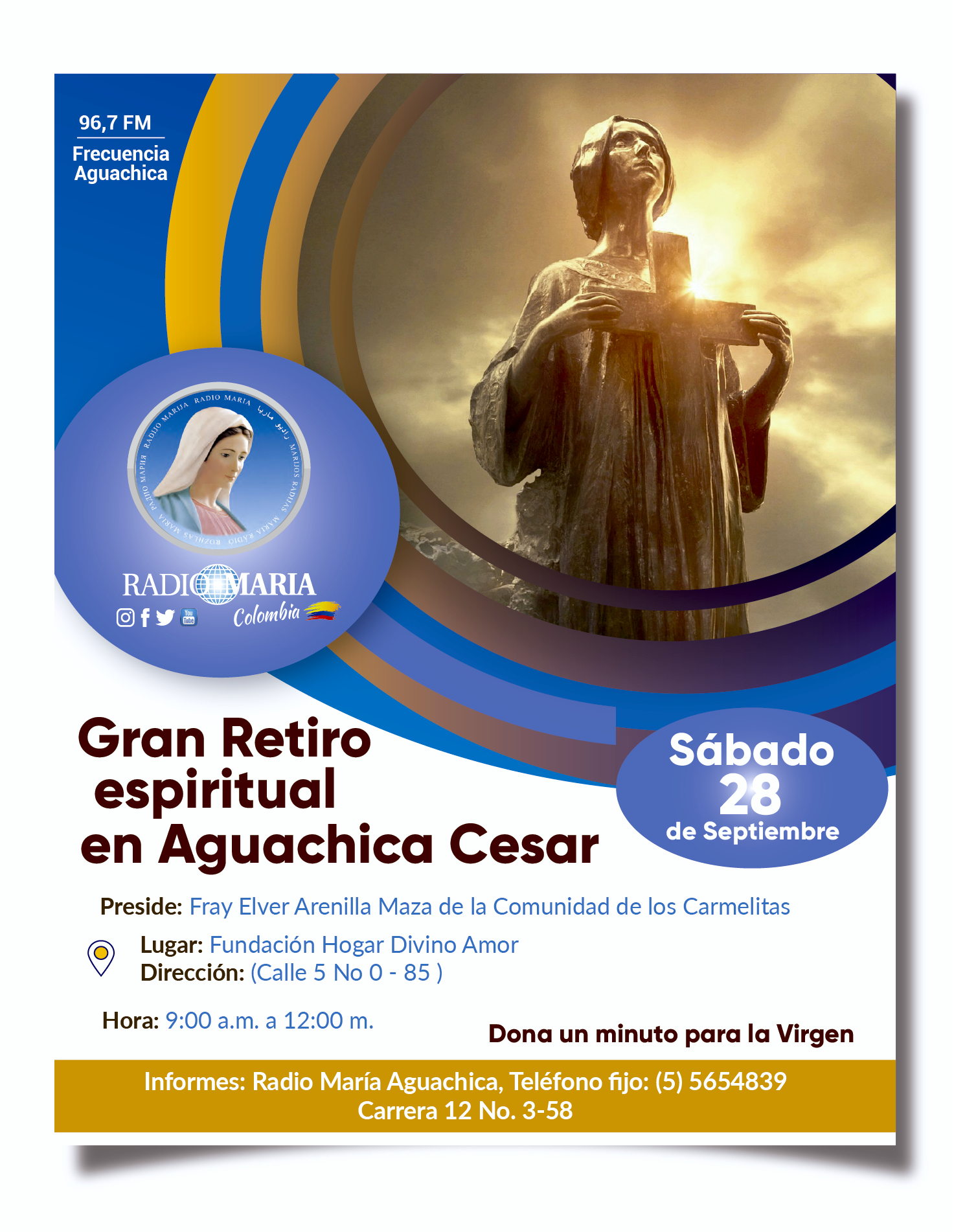flyer Retiro aguachica 28 de septiembre