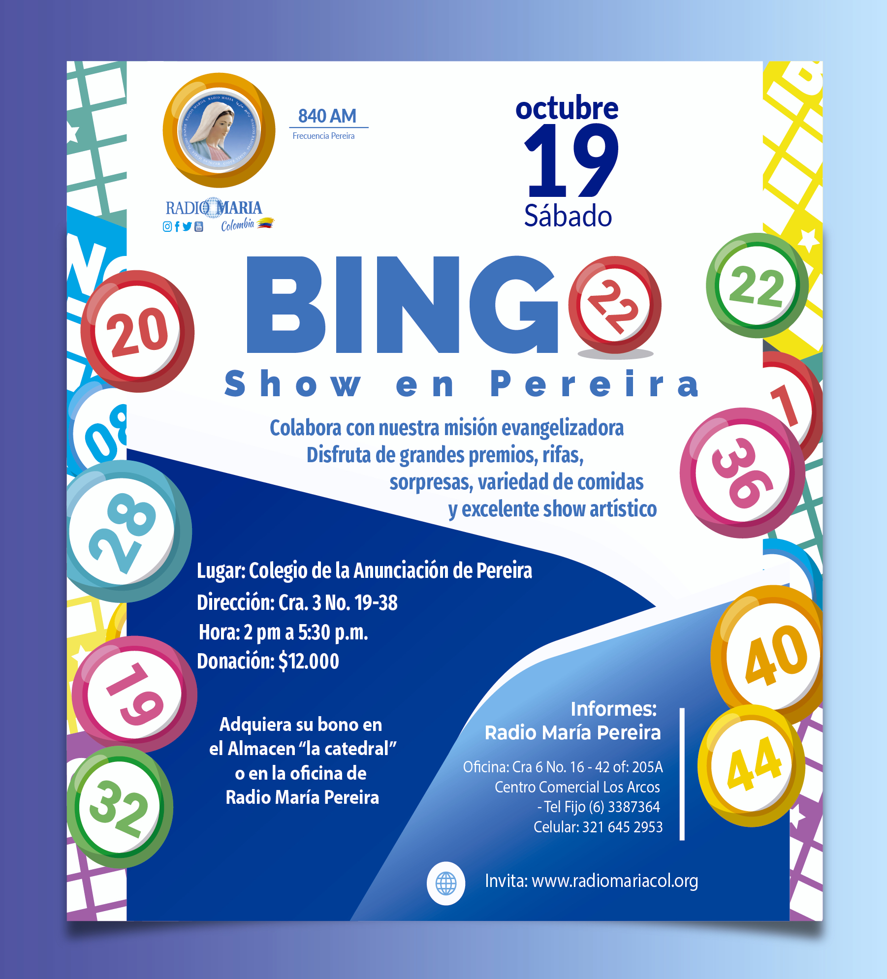 Bingo Pereira 19 de octubre