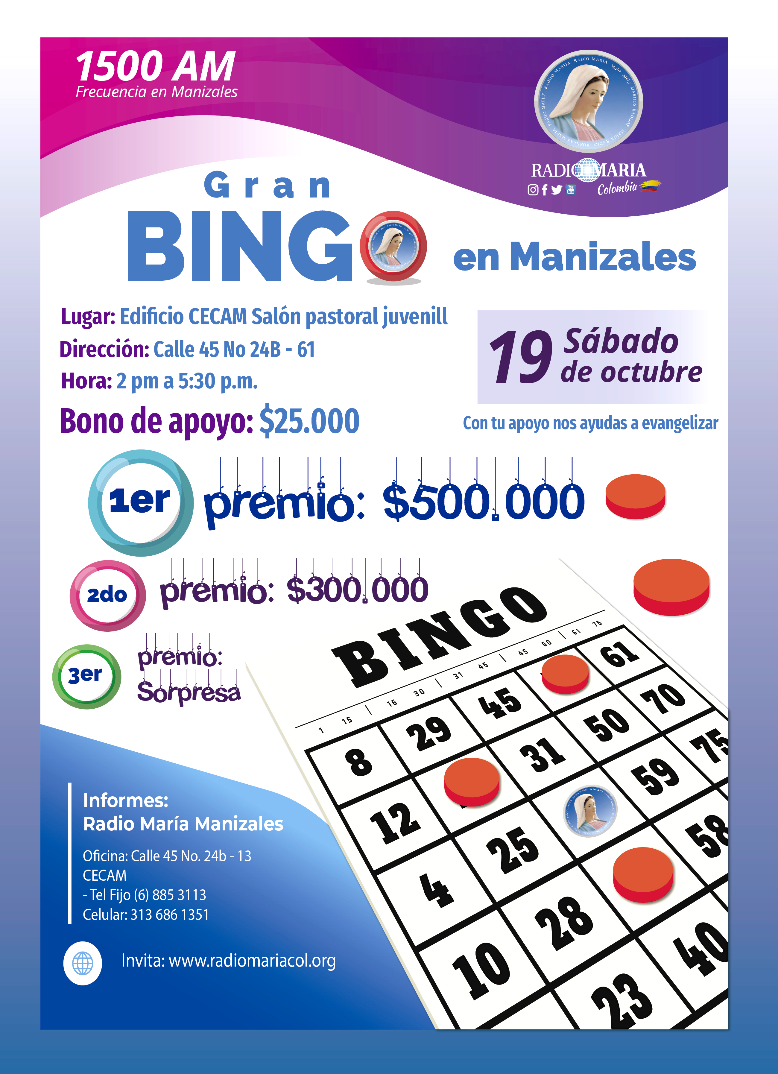 Bingo manizales 19 de octubre