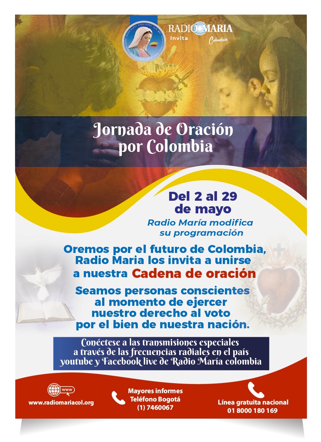 jornada de oración por Colombia mayo 2022